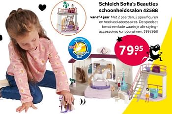 Aanbiedingen Schleich sofia’s beauties schoonheidssalon 42588 - Schleich - Geldig van 01/10/2022 tot 05/12/2022 bij Intertoys