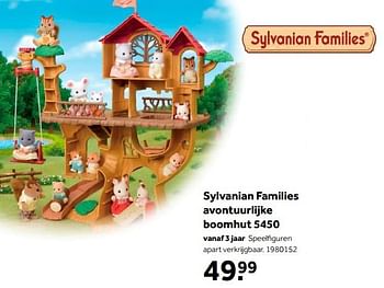 Aanbiedingen Sylvanian families avontuurlijke boomhut 5450 - Epoch d'Enfance - Geldig van 01/10/2022 tot 05/12/2022 bij Intertoys