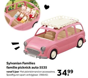 Aanbiedingen Sylvanian families familie picknick auto 5535 - Epoch d'Enfance - Geldig van 01/10/2022 tot 05/12/2022 bij Intertoys