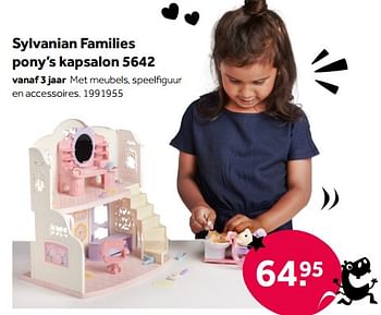 Aanbiedingen Sylvanian families pony’s kapsalon 5642 - Epoch d'Enfance - Geldig van 01/10/2022 tot 05/12/2022 bij Intertoys