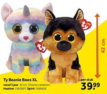 Aanbiedingen Ty beanie boos xl - Ty - Geldig van 01/10/2022 tot 05/12/2022 bij Intertoys