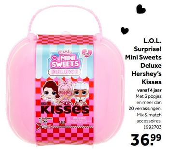 Aanbiedingen L.o.l. surprise! mini sweets deluxe hershey’s kisses - LOL Surprise - Geldig van 01/10/2022 tot 05/12/2022 bij Intertoys