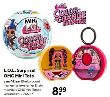 Aanbiedingen L.o.l. surprise! omg mini tots - LOL Surprise - Geldig van 01/10/2022 tot 05/12/2022 bij Intertoys