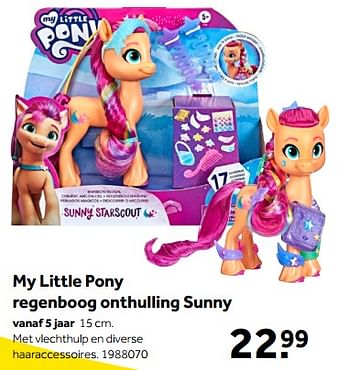 Aanbiedingen My little pony regenboog onthulling sunny - Hasbro - Geldig van 01/10/2022 tot 05/12/2022 bij Intertoys