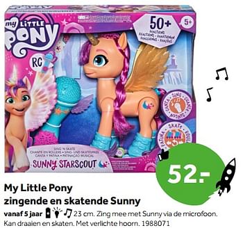 Aanbiedingen My little pony zingende en skatende sunny - Hasbro - Geldig van 01/10/2022 tot 05/12/2022 bij Intertoys