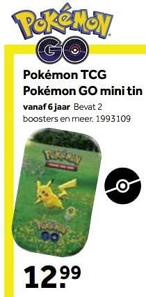 Aanbiedingen Pokémon tcg pokémon go mini tin - Pokemon - Geldig van 01/10/2022 tot 05/12/2022 bij Intertoys