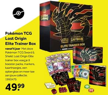 Aanbiedingen Pokémon tcg lost origin elite trainer box - Pokemon - Geldig van 01/10/2022 tot 05/12/2022 bij Intertoys