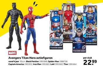 Aanbiedingen Avengers titan hero actiefiguren - Hasbro - Geldig van 01/10/2022 tot 05/12/2022 bij Intertoys