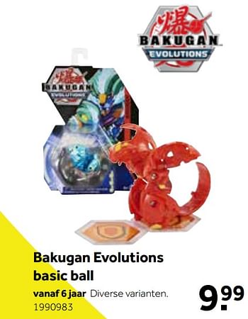 Aanbiedingen Bakugan evolutions basic ball - Spin Master - Geldig van 01/10/2022 tot 05/12/2022 bij Intertoys