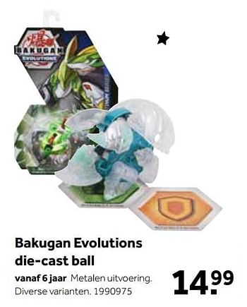 Aanbiedingen Bakugan evolutions die-cast ball - Spin Master - Geldig van 01/10/2022 tot 05/12/2022 bij Intertoys