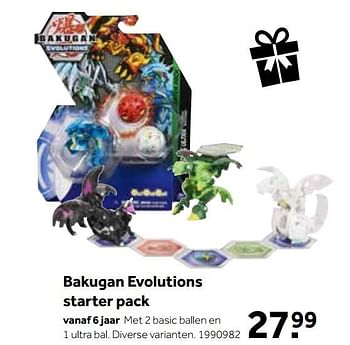 Aanbiedingen Bakugan evolutions starter pack - Spin Master - Geldig van 01/10/2022 tot 05/12/2022 bij Intertoys