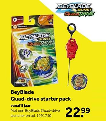 Aanbiedingen Beyblade quad-drive starter pack - Hasbro - Geldig van 01/10/2022 tot 05/12/2022 bij Intertoys