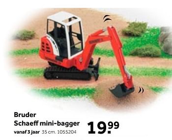 Aanbiedingen Bruder schaeff mini-bagger - Bruder - Geldig van 01/10/2022 tot 05/12/2022 bij Intertoys