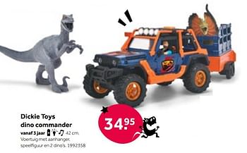 Aanbiedingen Dickie toys dino commander - Dickie - Geldig van 01/10/2022 tot 05/12/2022 bij Intertoys