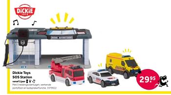 Aanbiedingen Dickie toys sos station - Dickie - Geldig van 01/10/2022 tot 05/12/2022 bij Intertoys