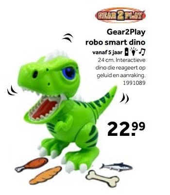 Aanbiedingen Gear2play robo smart dino - Gear2Play - Geldig van 01/10/2022 tot 05/12/2022 bij Intertoys