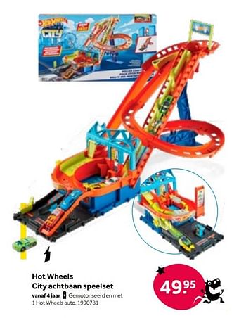 Aanbiedingen Hot wheels city achtbaan speelset - Mattel - Geldig van 01/10/2022 tot 05/12/2022 bij Intertoys