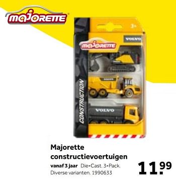 Aanbiedingen Majorette constructievoertuigen - Majorette - Geldig van 01/10/2022 tot 05/12/2022 bij Intertoys