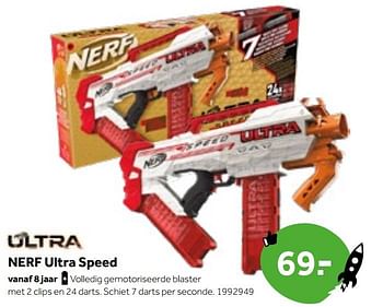 Aanbiedingen Nerf ultra speed - Hasbro - Geldig van 01/10/2022 tot 05/12/2022 bij Intertoys