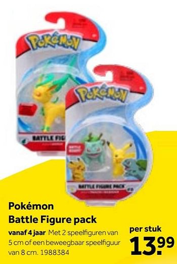 Aanbiedingen Pokémon battle figure pack - Jazwares - Geldig van 01/10/2022 tot 05/12/2022 bij Intertoys