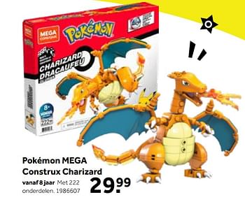 Aanbiedingen Pokémon mega construx charizard - Pokemon - Geldig van 01/10/2022 tot 05/12/2022 bij Intertoys