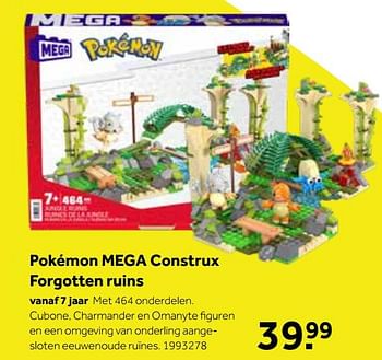 Aanbiedingen Pokémon mega construx forgotten ruins - Pokemon - Geldig van 01/10/2022 tot 05/12/2022 bij Intertoys