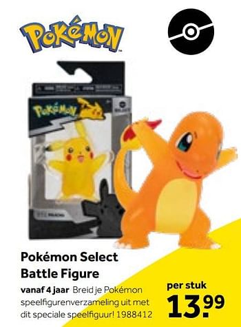 Aanbiedingen Pokémon select battle figure - Jazwares - Geldig van 01/10/2022 tot 05/12/2022 bij Intertoys