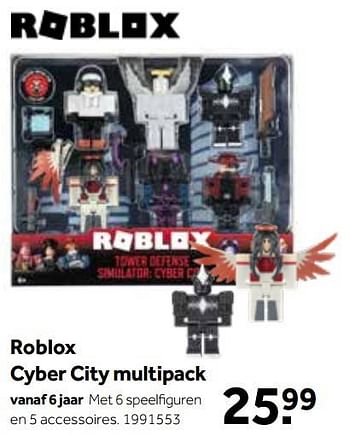 Aanbiedingen Roblox cyber city multipack - Jazwares - Geldig van 01/10/2022 tot 05/12/2022 bij Intertoys