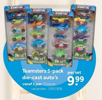 Aanbiedingen Teamsterz die-cast auto’s - TeamsterZ - Geldig van 01/10/2022 tot 05/12/2022 bij Intertoys