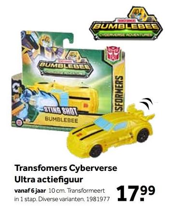 Aanbiedingen Transfomers cyberverse ultra actiefiguur - Hasbro - Geldig van 01/10/2022 tot 05/12/2022 bij Intertoys