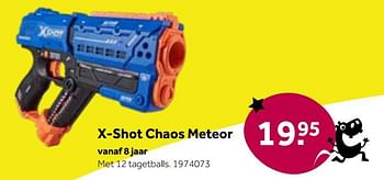 Aanbiedingen X-shot chaos meteor - Zuru - Geldig van 01/10/2022 tot 05/12/2022 bij Intertoys