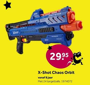 Aanbiedingen X-shot chaos orbit - Zuru - Geldig van 01/10/2022 tot 05/12/2022 bij Intertoys