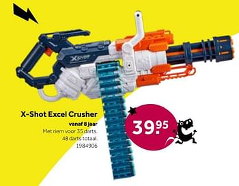 Aanbiedingen X-shot excel crusher - Zuru - Geldig van 01/10/2022 tot 05/12/2022 bij Intertoys