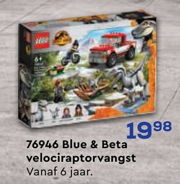 Aanbiedingen 76946 blue + beta velociraptorvangst - Lego - Geldig van 21/10/2022 tot 07/12/2022 bij Supra Bazar
