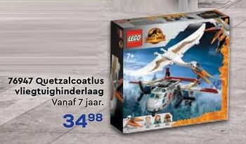 Aanbiedingen 76947 quetzalcoatlus vliegtuighinderlaag - Lego - Geldig van 21/10/2022 tot 07/12/2022 bij Supra Bazar