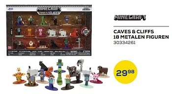 Aanbiedingen Caves + cliffs 18 metalen figuren - Minecraft - Geldig van 21/10/2022 tot 07/12/2022 bij Supra Bazar