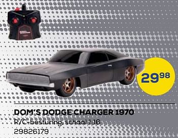 Aanbiedingen Dom’s dodge charger 1970 - Fast &amp; Furious - Geldig van 21/10/2022 tot 07/12/2022 bij Supra Bazar