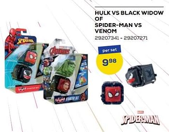 Aanbiedingen Hulk vs black widow of spider-man vs venom - Marvel - Geldig van 21/10/2022 tot 07/12/2022 bij Supra Bazar