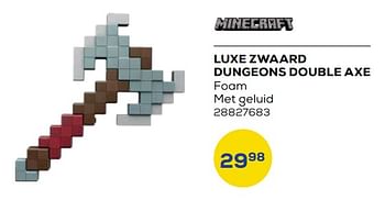 Aanbiedingen Luxe zwaard dungeons double axe - Minecraft - Geldig van 21/10/2022 tot 07/12/2022 bij Supra Bazar