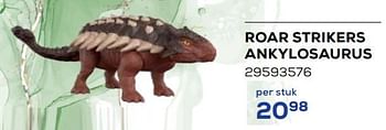 Aanbiedingen Roar strikers ankylosaurus - Jurassic World - Geldig van 21/10/2022 tot 07/12/2022 bij Supra Bazar