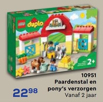 Aanbiedingen 10951 paardenstal en pony’s verzorgen - Lego - Geldig van 21/10/2022 tot 07/12/2022 bij Supra Bazar