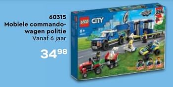 Aanbiedingen 60315 mobiele commandowagen politie - Lego - Geldig van 21/10/2022 tot 07/12/2022 bij Supra Bazar
