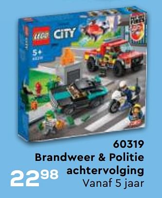 Aanbiedingen 60319 brandweer + politie achtervolging - Lego - Geldig van 21/10/2022 tot 07/12/2022 bij Supra Bazar