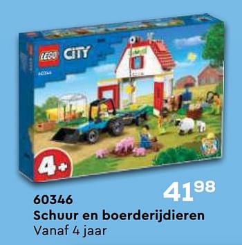 Aanbiedingen 60346 schuur en boerderijdieren - Lego - Geldig van 21/10/2022 tot 07/12/2022 bij Supra Bazar