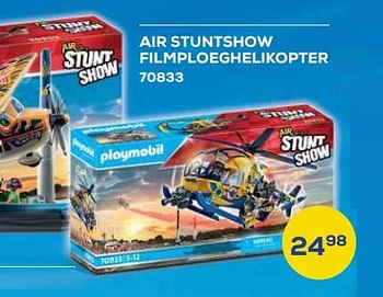 Aanbiedingen Air stuntshow filmploeghelikopter 70833 - Playmobil - Geldig van 21/10/2022 tot 07/12/2022 bij Supra Bazar