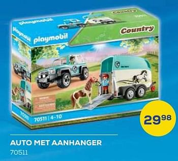 Aanbiedingen Auto met aanhanger 70511 - Playmobil - Geldig van 21/10/2022 tot 07/12/2022 bij Supra Bazar