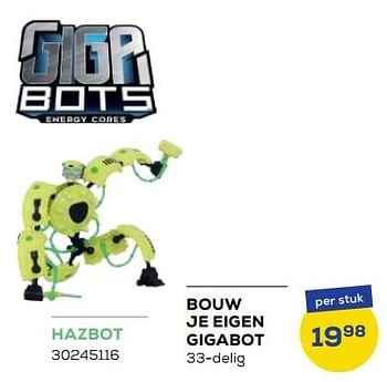 Aanbiedingen Bouw je eigen gigabot hazbot - Giga Bots - Geldig van 21/10/2022 tot 07/12/2022 bij Supra Bazar