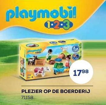 Aanbiedingen Plezier op de boerderij 71158 - Playmobil - Geldig van 21/10/2022 tot 07/12/2022 bij Supra Bazar