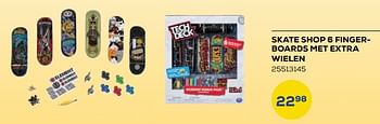 Aanbiedingen Skate shop 6 fingerboards met extra wielen - Tech Deck - Geldig van 21/10/2022 tot 07/12/2022 bij Supra Bazar