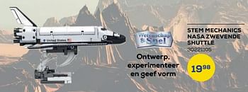 Aanbiedingen Stem mechanics nasa zwevende shuttle - Clementoni - Geldig van 21/10/2022 tot 07/12/2022 bij Supra Bazar